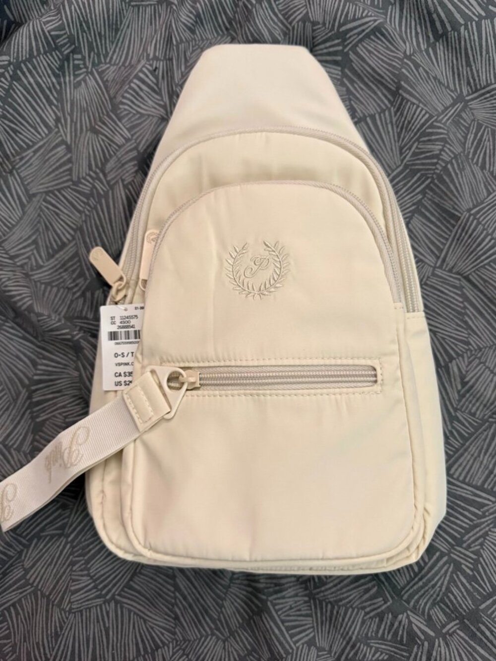 Victoria’s Secret PINK Cream Crossbody Sling Bag